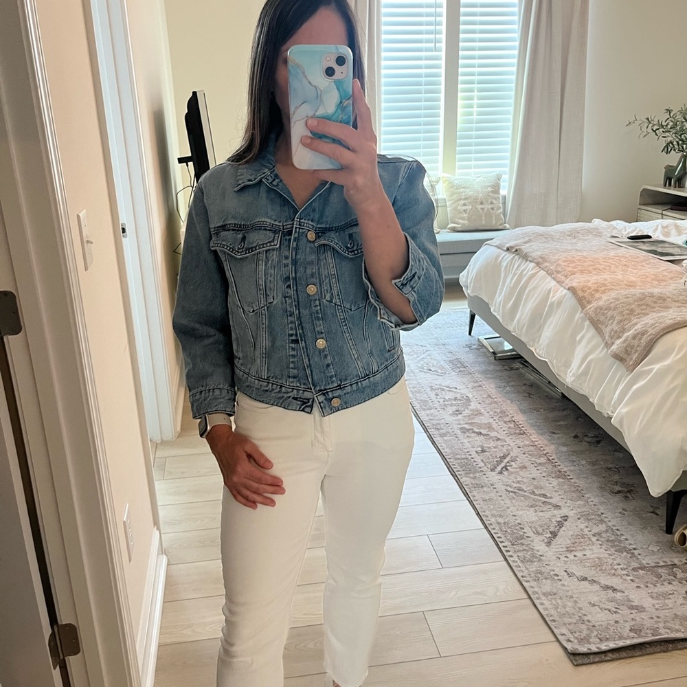 7 For All Mankind size S Light Blue Denim Jacket